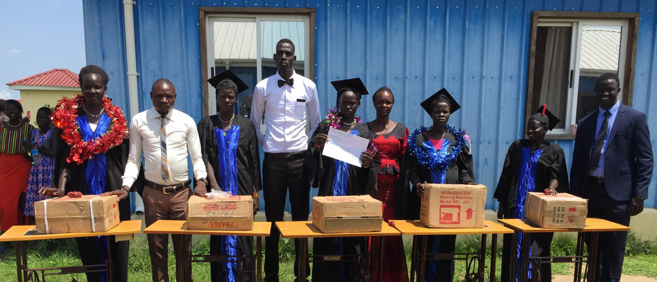 Graduates In South Sudan With Sewing Machines